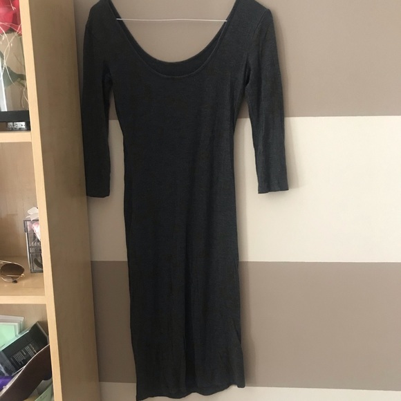 Forever 21 - Women’s Grey Midi Bodycon Dress - S - Picture 2 of 4